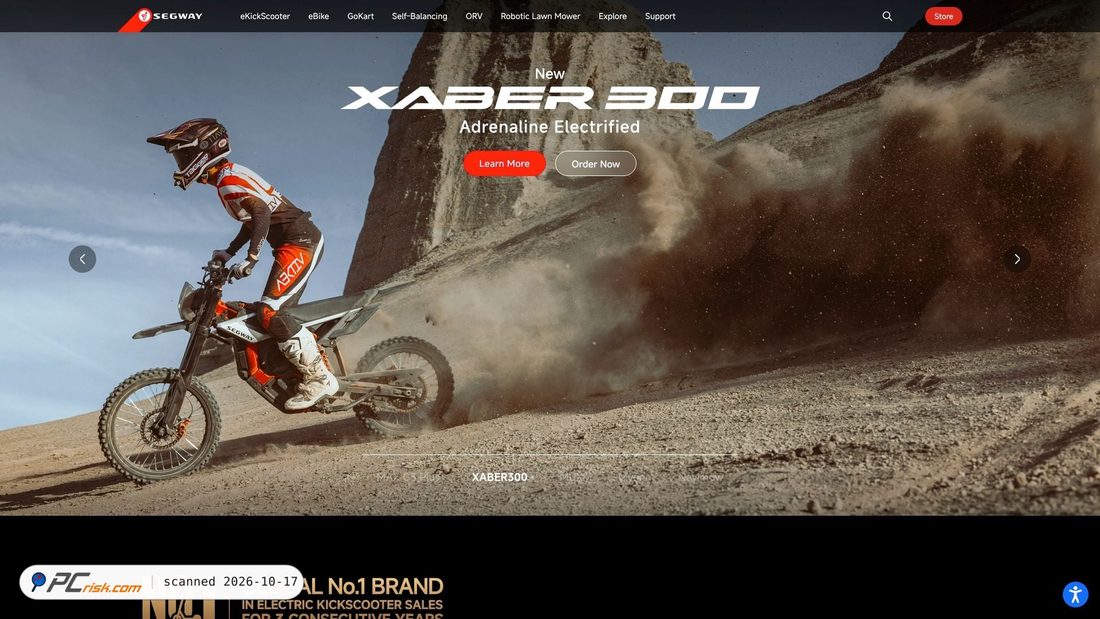 Screenshot of segway.com