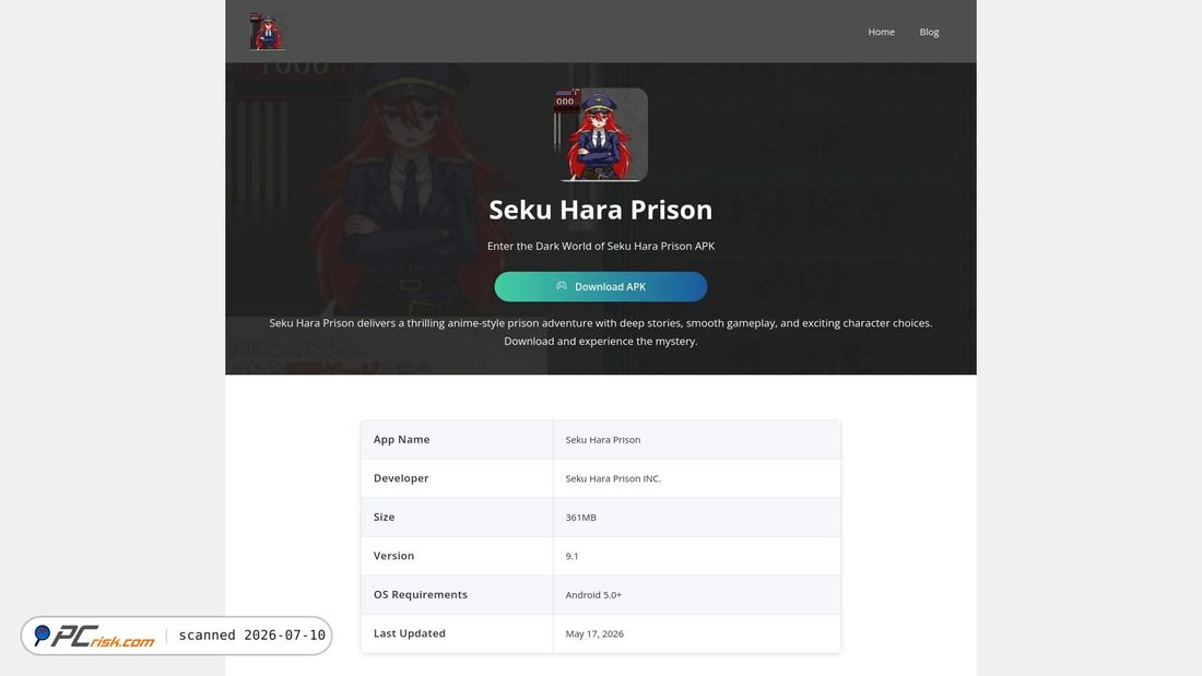 Screenshot of sekuharaprison.org