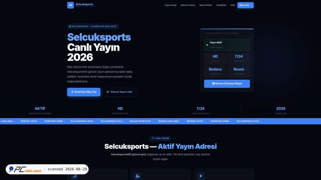 Captura de pantalla de selcuksports-hd.com