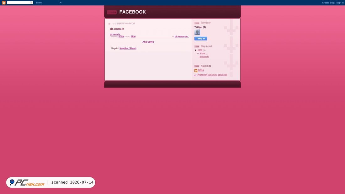 Screenshot of sena-facebook.blogspot.com