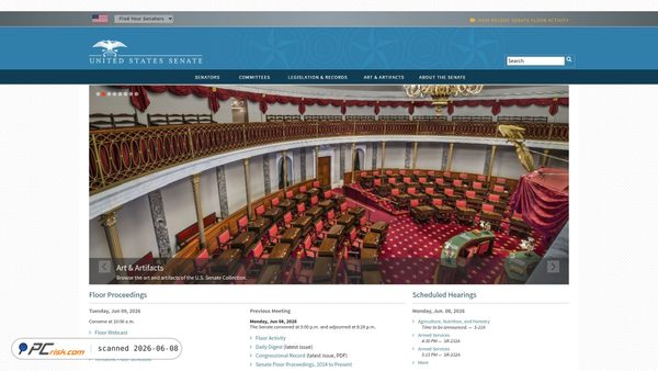 senate.gov screenshot