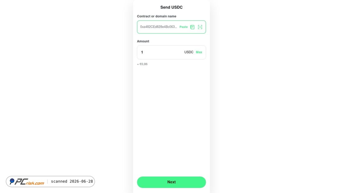 Screenshot of send-usdc.network