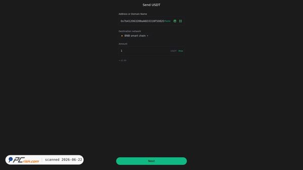 send-usdt-05.netlify.app screenshot