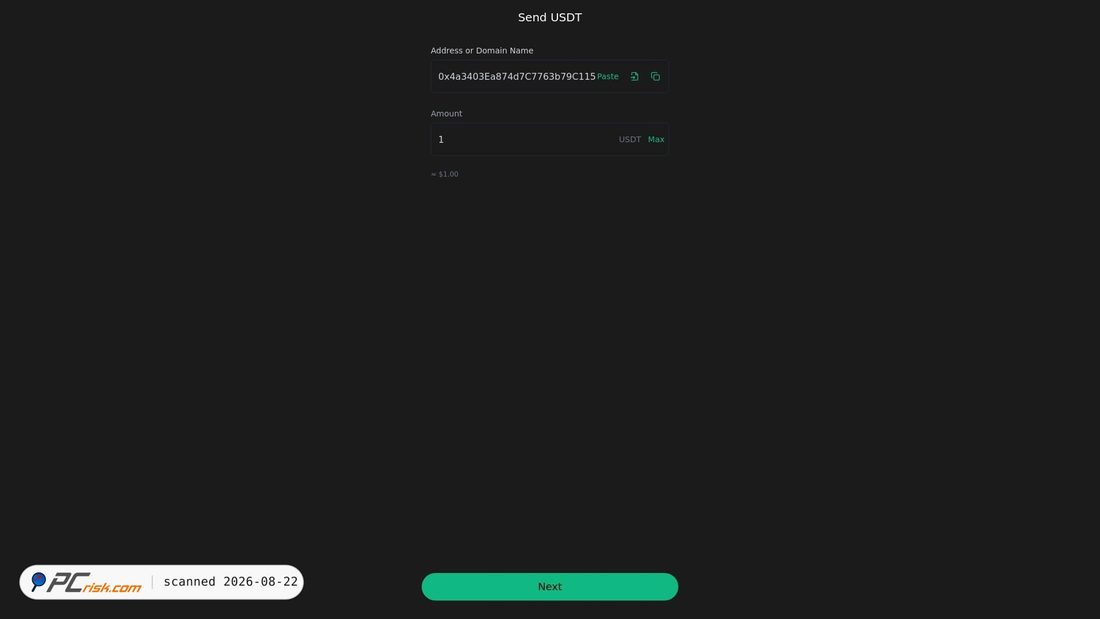 Screenshot of send-usdt-9999.netlify.app