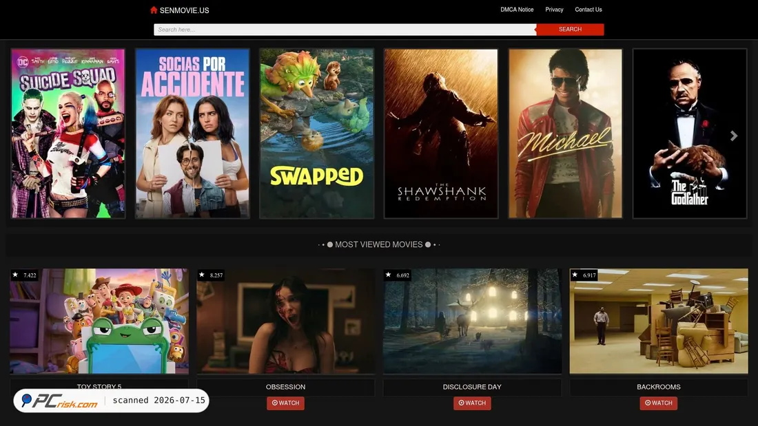 Screenshot of senmovie.us