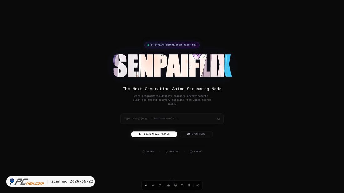 Screenshot of senpaiflix.fun
