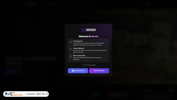 senshi.live screenshot