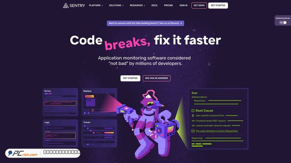 sentry.io Screenshot