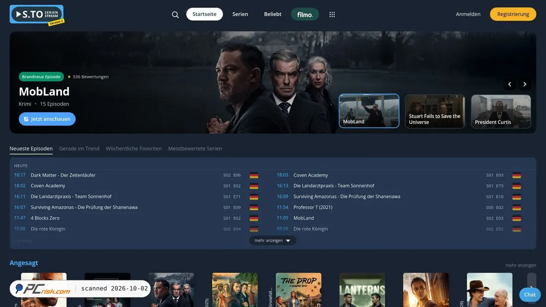 Screenshot van serienstream.to