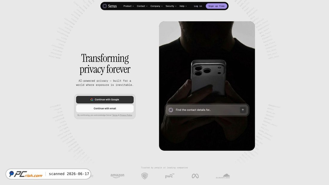 Screenshot of serus.ai