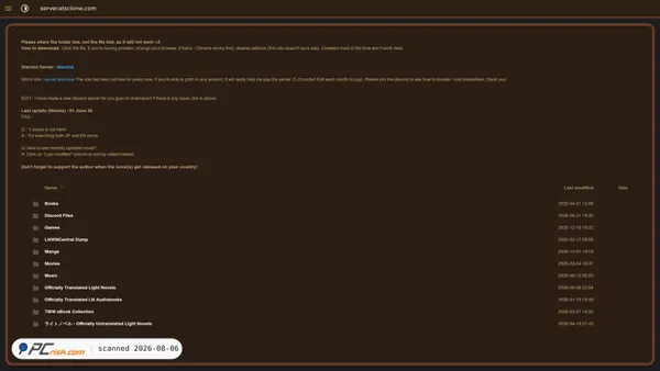 server.elscione.com screenshot