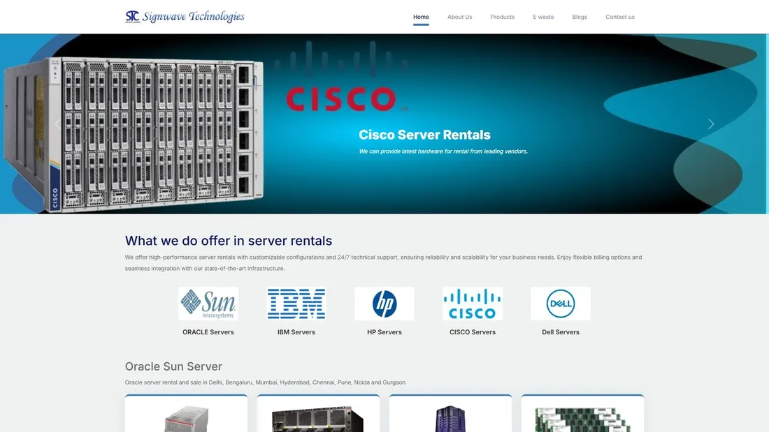 Screenshot of serverrentalsindia.in