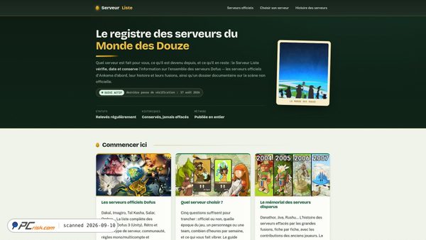 Captura de serveur-liste.com