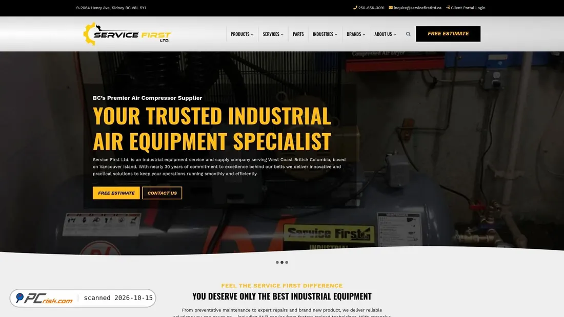 Captura de ecrã de servicefirstltd.ca