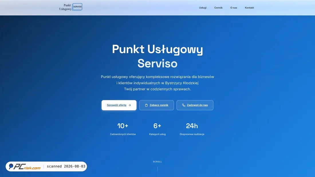 Screenshot of serviso.pl