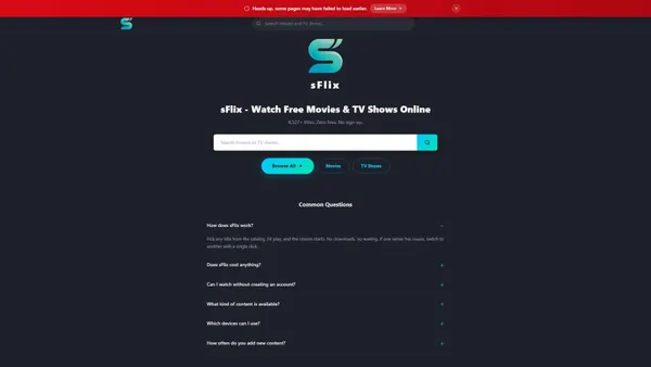 sflix.icu Screenshot