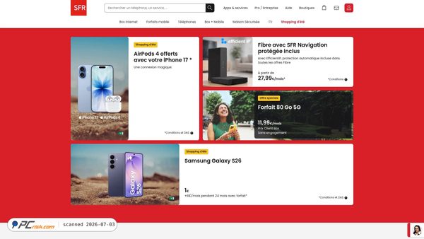 sfr.fr screenshot