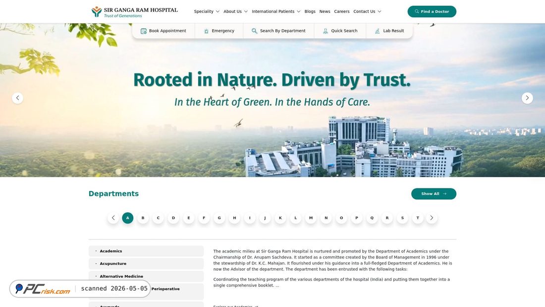 Screenshot von sgrh.com