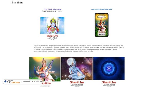 Captura de shanti.fm