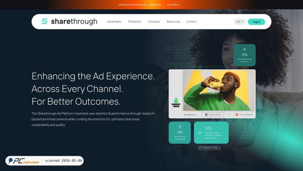 Captura de ecrã de sharethrough.com