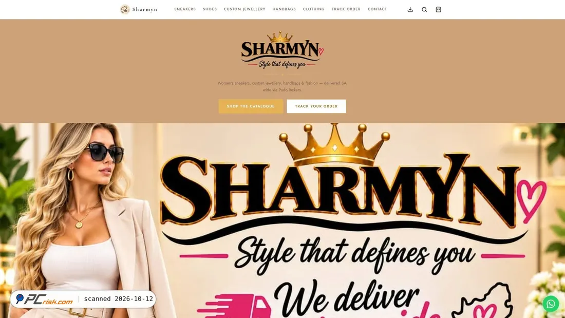 Captura de ecrã de sharmyn.co.za