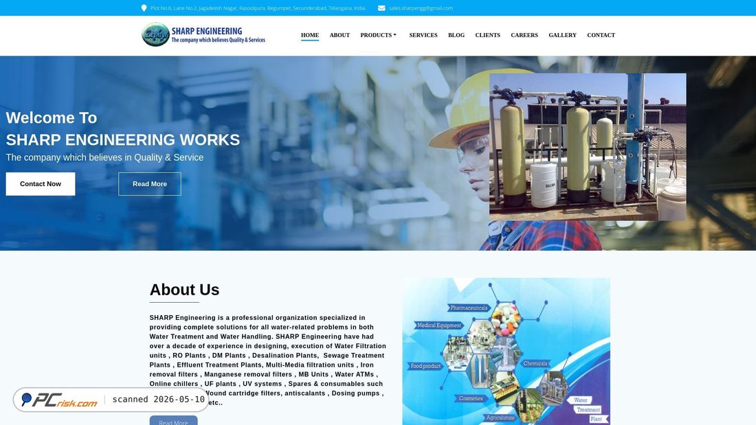 Screenshot di sharpengineering.co