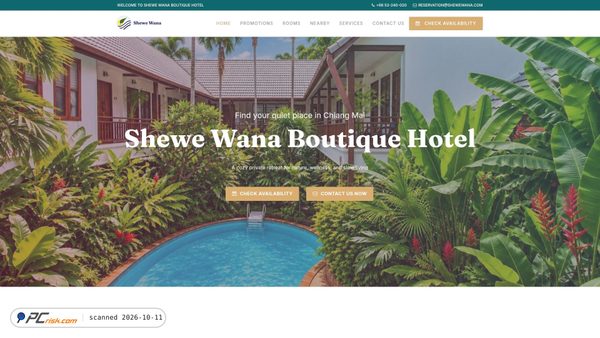 Captura de ecrã de shewewanahotel.com