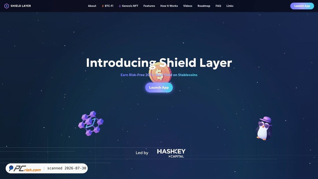 Screenshot of shieldlayer.xyz