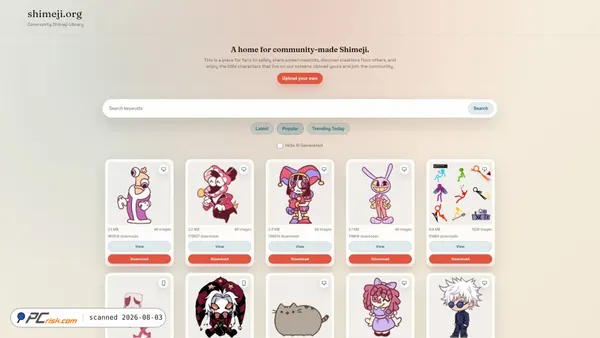 shimeji.org screenshot