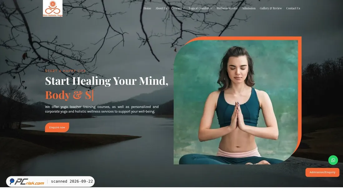 Screenshot of shivholisticyoga.com