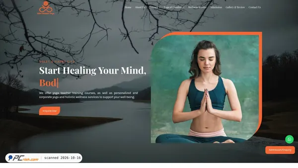 Captura de ecrã de shivholisticyoga.site.je