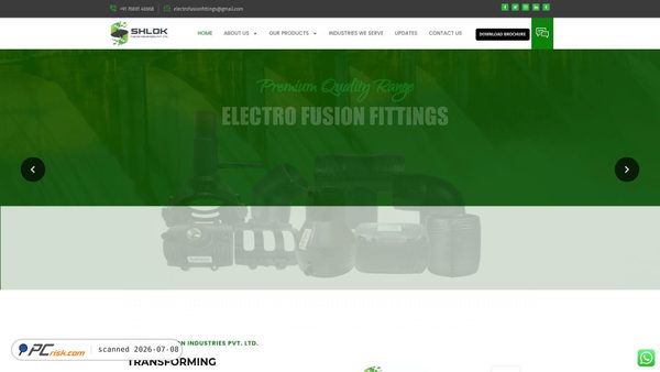 shlokfusionindustries.com screenshot
