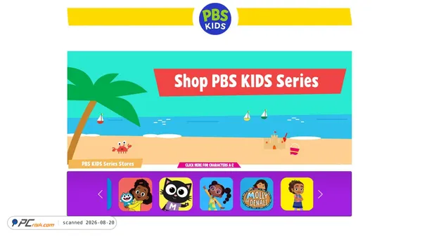 shop.pbskids.org screenshot