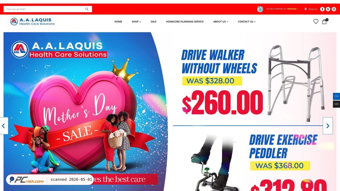 Captura de pantalla de shopaalaquis.com