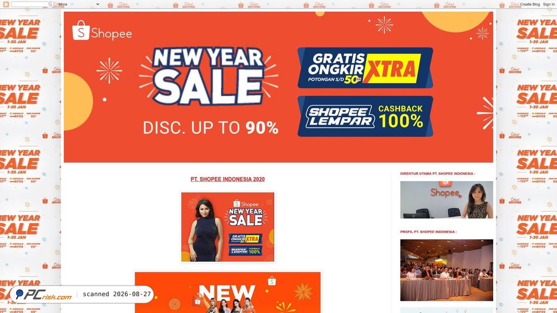 Capture d’écran de shopee-sale2020.blogspot.com