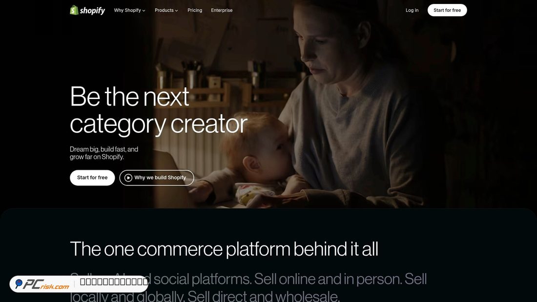 Screenshot van shopify.com