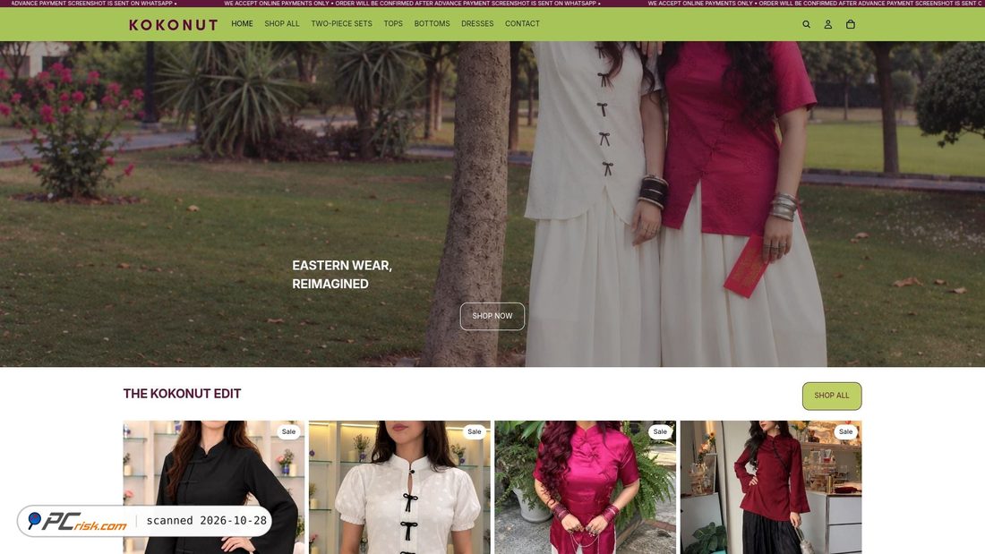 Zrzut ekranu shopkokonut.com