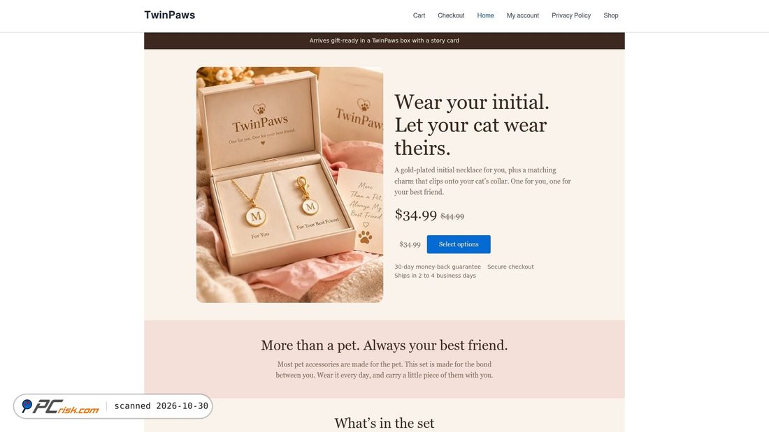 Screenshot von shoptwinpaws.com