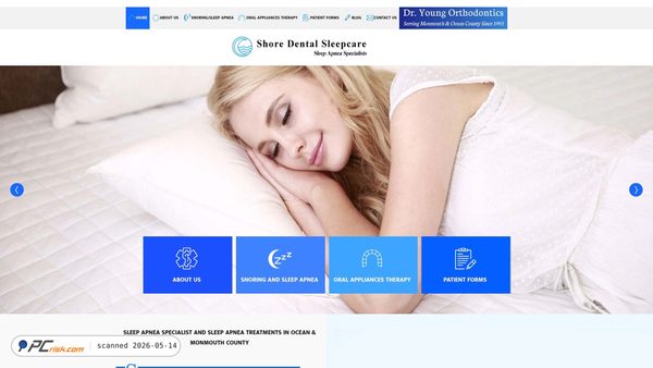 shoredentalsleepcare.com screenshot