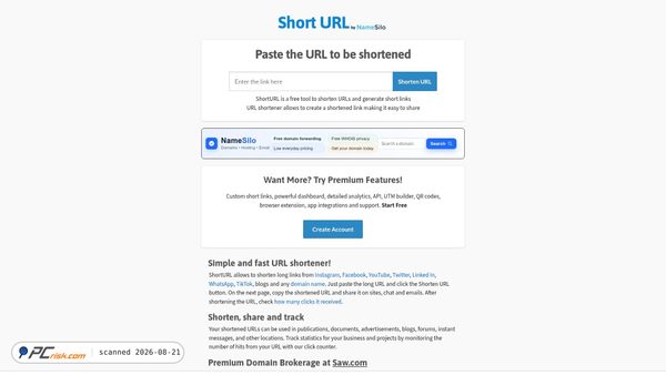 shorturl.at Screenshot