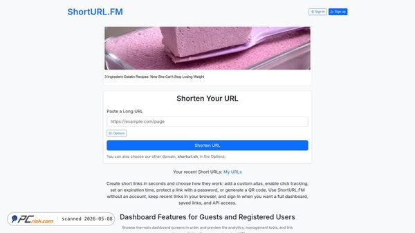 shorturl.fm screenshot