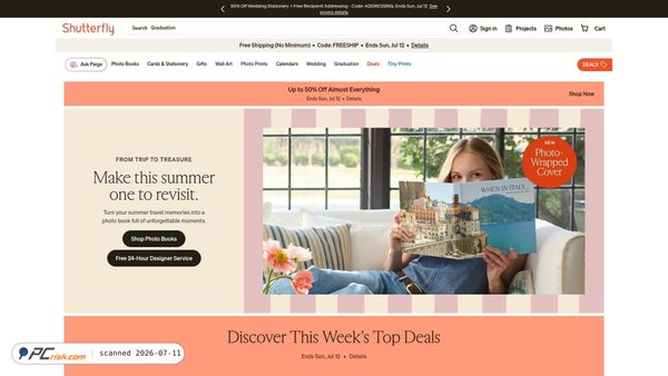 shutterfly.com screenshot