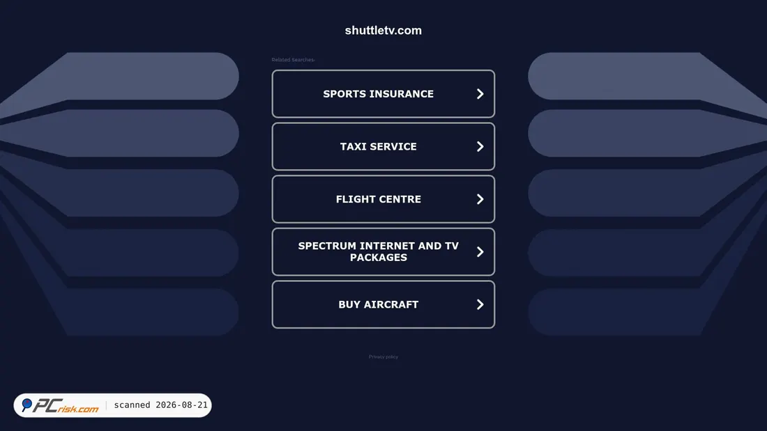 Screenshot of shuttletv.com