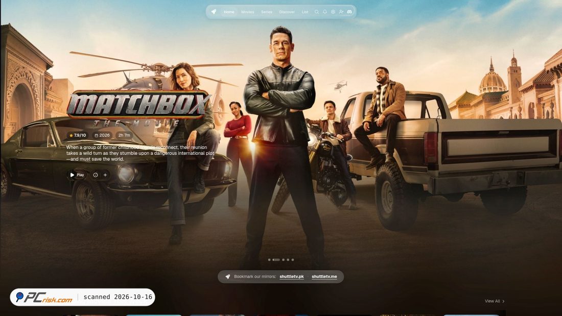 Screenshot di shuttletv.pk