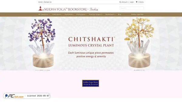 Screenshot van siddhayogabookstore.org.in