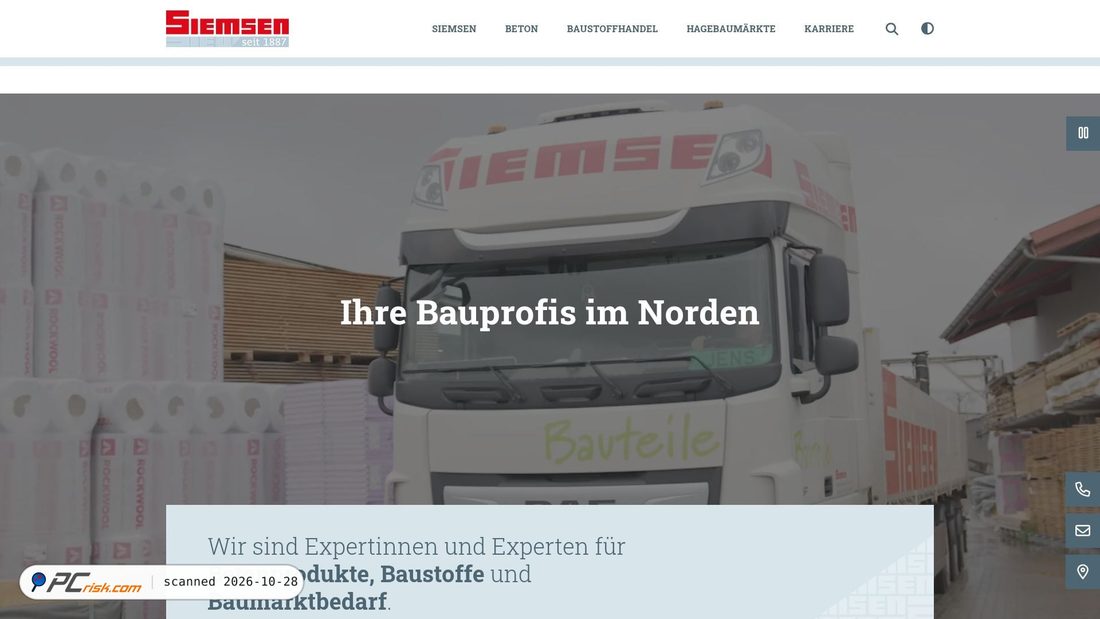 Screenshot of siemsen.de