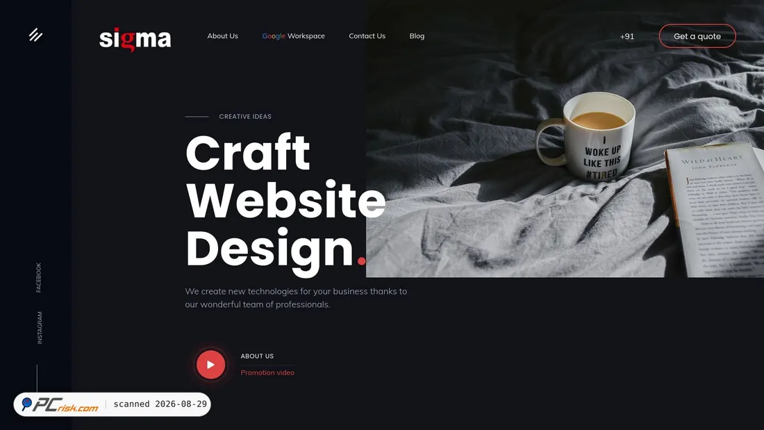Screenshot of sigmawebsolutions.com
