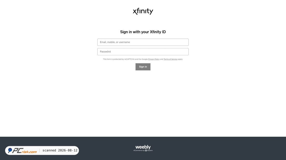 Screenshot of sign-in-to-xfinity-100289.weeblysite.com