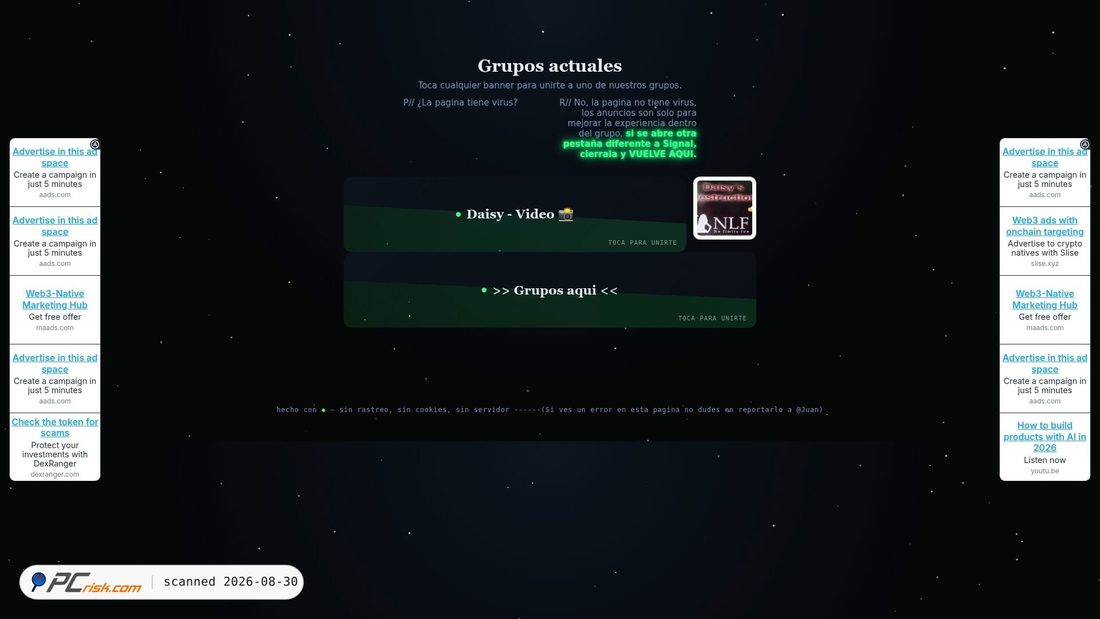 Screenshot von signal-group.gruposignaljuan.workers.dev