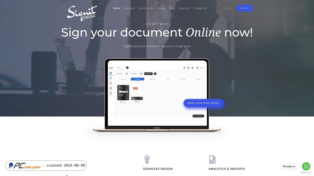 Screenshot di signitonline.co.uk